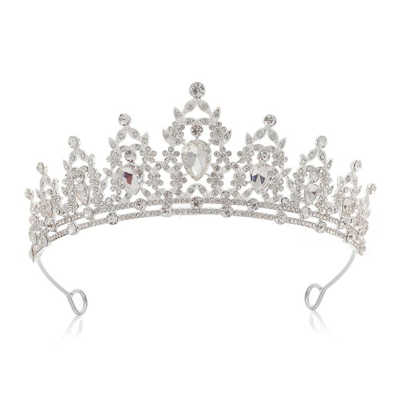 Jewel Bride Bridesmaids Comb Crown Baroque Birthday Wedding Banquet Headwear Crown Headband