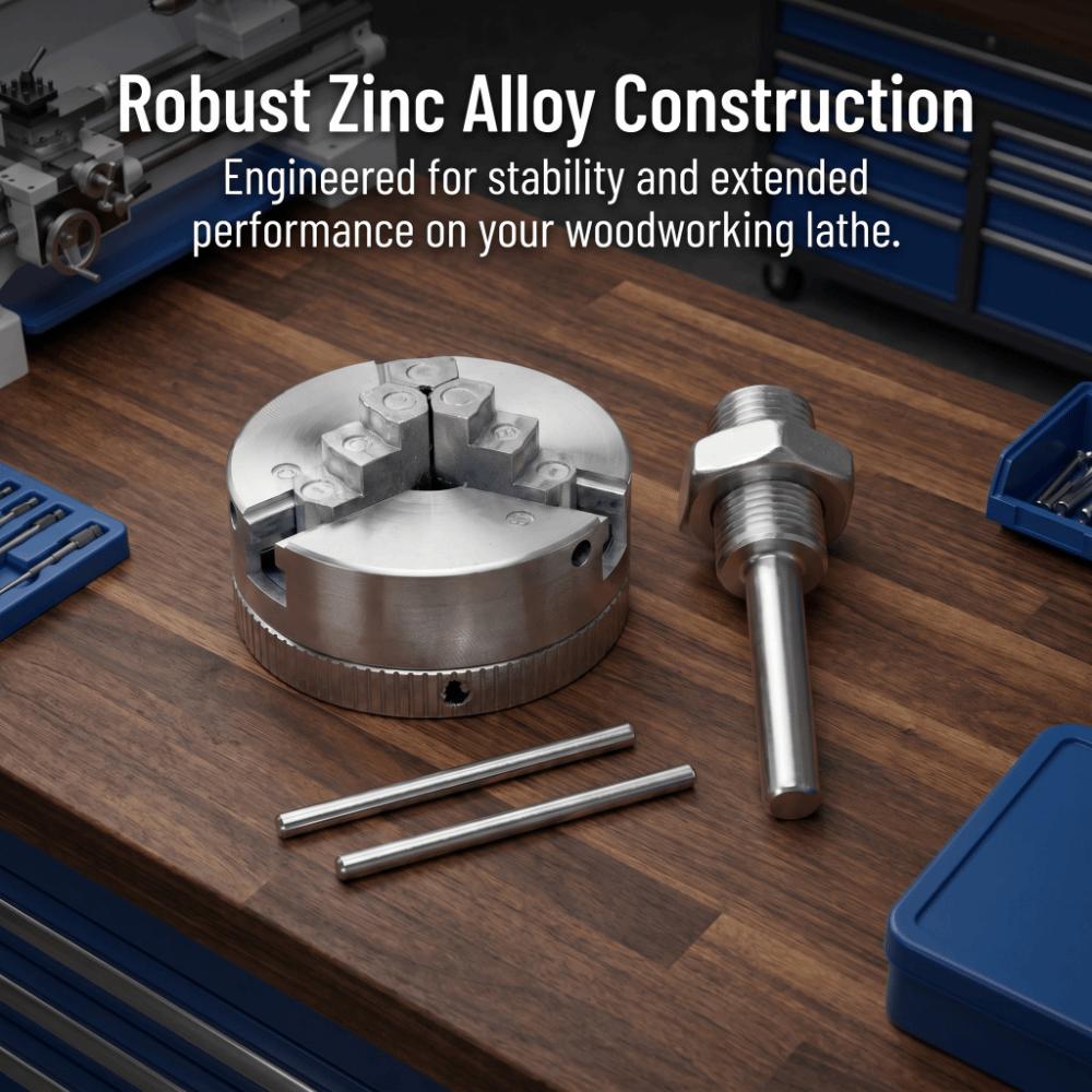 M12x1mm Thread 3 Jaw Lathe Chuck Aluminum Alloy Mini Lathe Chuck Set Lathe Jaw Small Wood Lathe