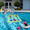 Inflatable Pool Tic-Tac-Toe Game Waterproof Floating Board with Balls Family Outdoor Water Toy for Kids Adults
