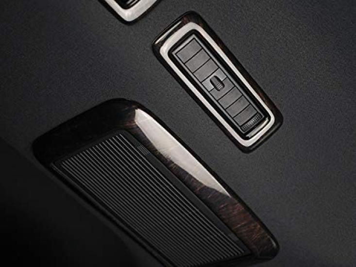 Dark Prime and Dark Prime 2 Black Mahogany Wood Grain Interior Panels for Toyota Hiace 200 Series and 6th Rear Air Conditioner December 2013 and later