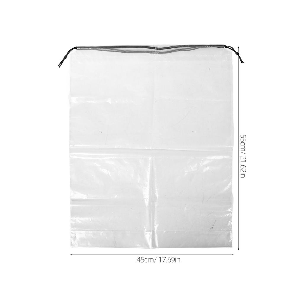 Clear Drawstring Bag Transparent Storage Bag for Sports Events Concerts Travel Lunch School Office Quick Security Check Large