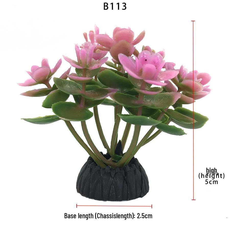 Aquatic Plant Mini Landscape: Fish Tank Simulation with Seaweed and Succulents