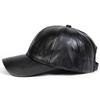Unisex THE REAL BOSS Imprint PU Leather Baseball Cap Spring Autumn Outdoor Adjustable Casual Hats Dad Hat Sunscreen Hat