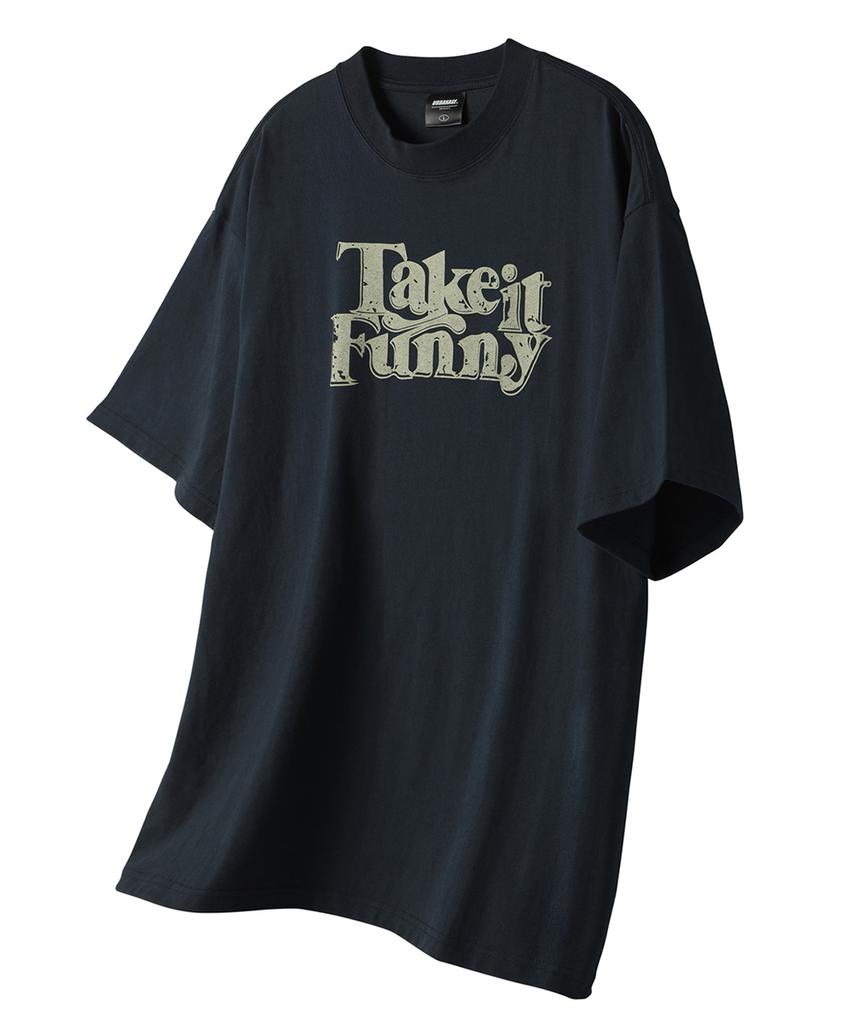 URBANAGE [2Pack] Take It Funny Vintage Oversized Short Sleeve (4 Colors) (Type A)