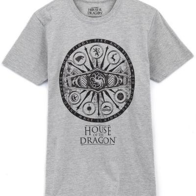 House Of The Dragon Mens Symbols Heather T-Shirt