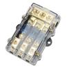 Universal 3 Way Car Audio Fuse Block Safe 60A Stereo Fuse Holder with Transparent Cover for Boat Yac