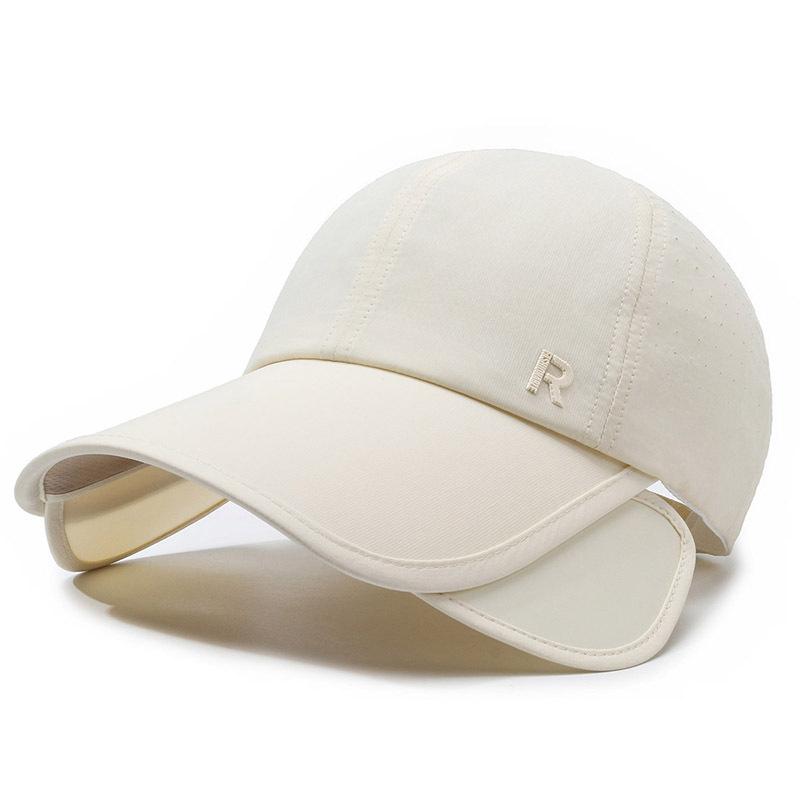 Spring And Summer New Pullable Brim Outdoor Sunshade Baseball Cap Men And Women The Same Face Cover Sunscreen Breathable Cap