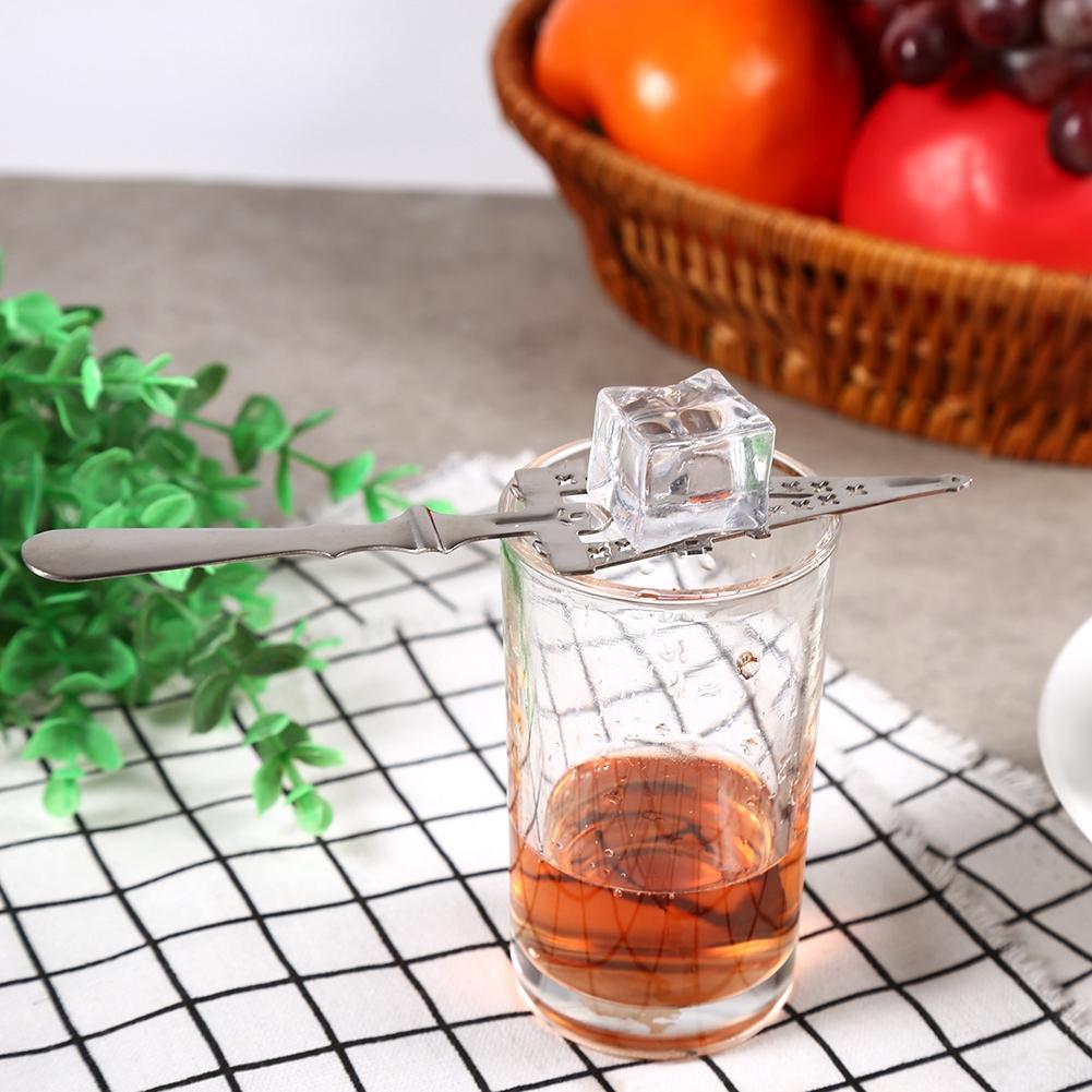1x 304 Stainless Steel Cocktail Bar Glass Cup Drinking Filter Wormwood Spoon (#2)