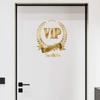 Gold VIP Aufkleber Nordic Kreative Vinyl Aufkleber für Schlafzimmer Badezimmer Dekorative Holztür Aufkleber