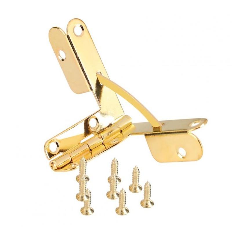 10pcs Antique Bronze Hinge Support Frame Jewelry Wine Case Wooden Cigar Gift Box Lid 90 Degree Spring Furniture Hardware