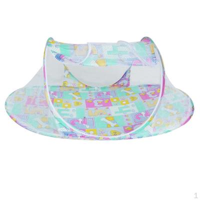 1 tenda pieghevole portatile per neonati, lettino da viaggio, rete per lettino, verde