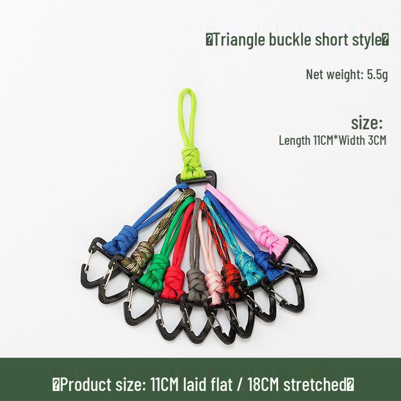 

Протиугінний паракордовий брелок із замком-пружиною, алюмінієвим D-кільцем та ремінцем проти втрати