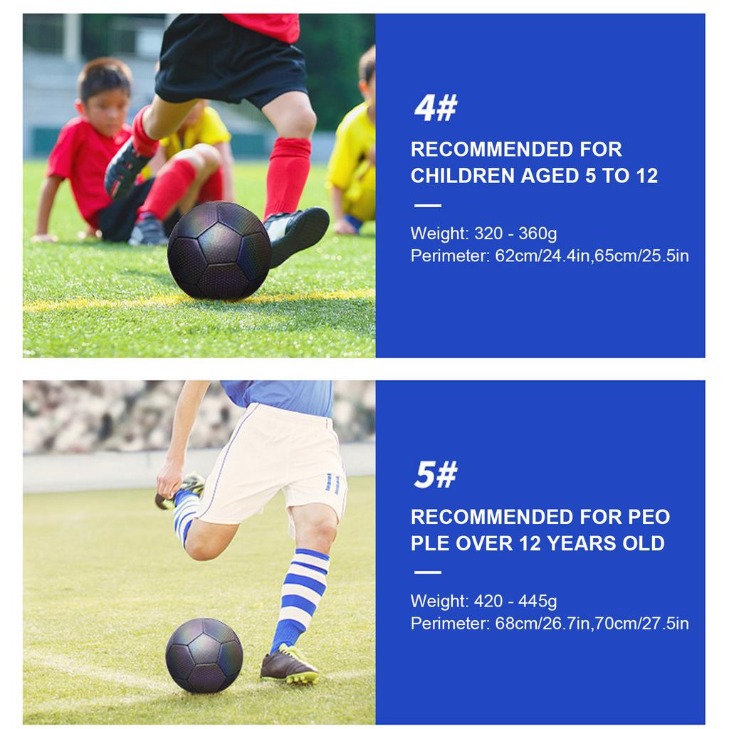 Luminous Reflective Football Luminous Soccer Ball Training Ball for Normal Games Performances