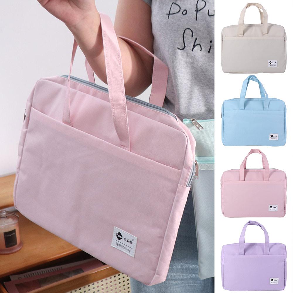 

Oxford Cloth Document Storage Bag Large Capacity A4 File Organizer Back To School фіолетовий