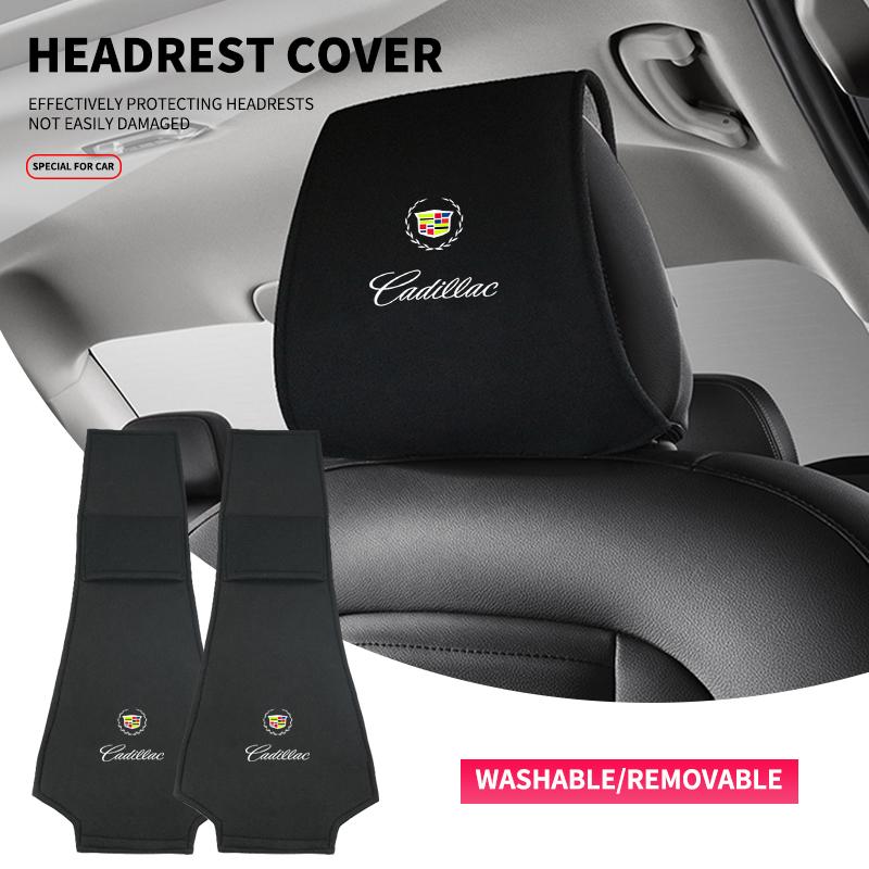 Car Driver Head Cushion Dust Cover Headrest Cover for Cadillac CT5 STS XLR CT4 GT4 SLS SLR XT6 Escalade XT4 XT5 SRX XTS ELR BLS