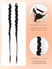 26 inch Long ponytail with rubber band twisted braid, hair extension synthetic braided ponytail