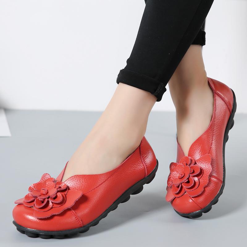 

Модные женские балетки Модные женские лоферы из натуральной кожи Удобная женская обувь Мокасины Обувь для медсестер Слипоны Балетки для ходьбы 35