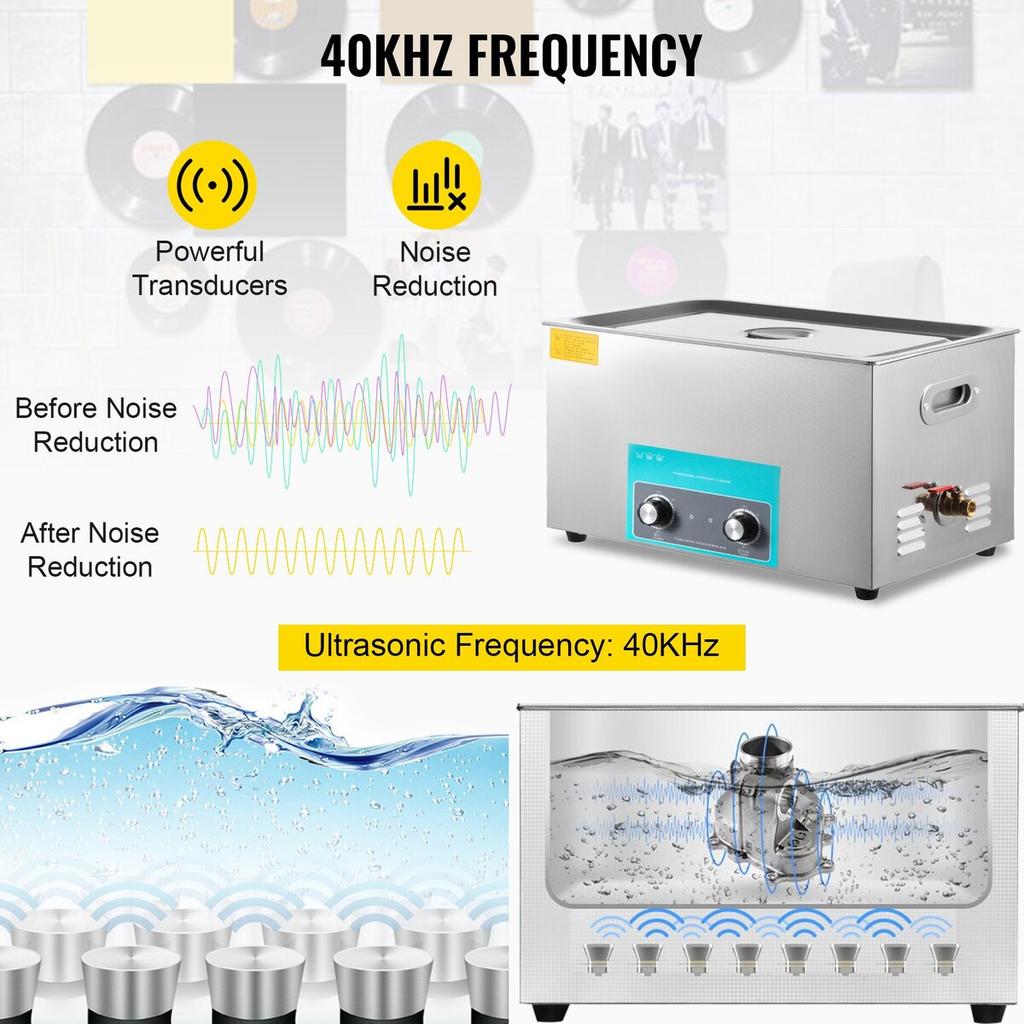 Ultrasonic Jewelry Cleaner with Heater Timer for Cleaning Eyeglass Rings