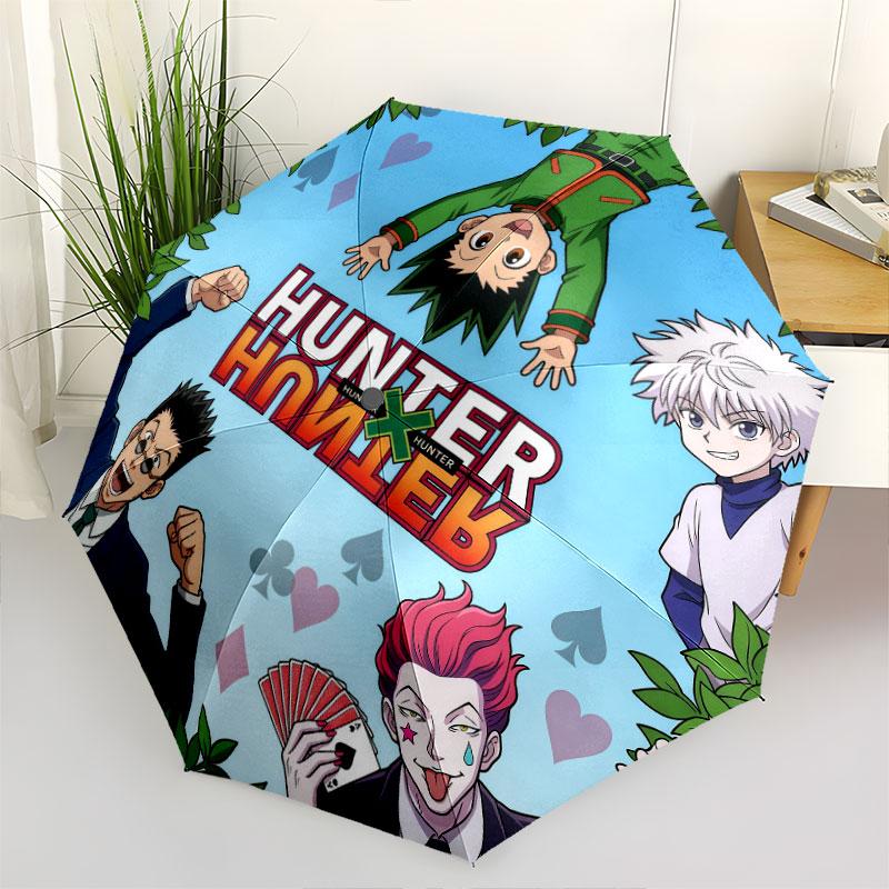 1 PC Automatic Folding Umbrella - Hunter X Hunter Pattern Portable Foldable Design With 8 Ribs Christmas Birthday Gifts