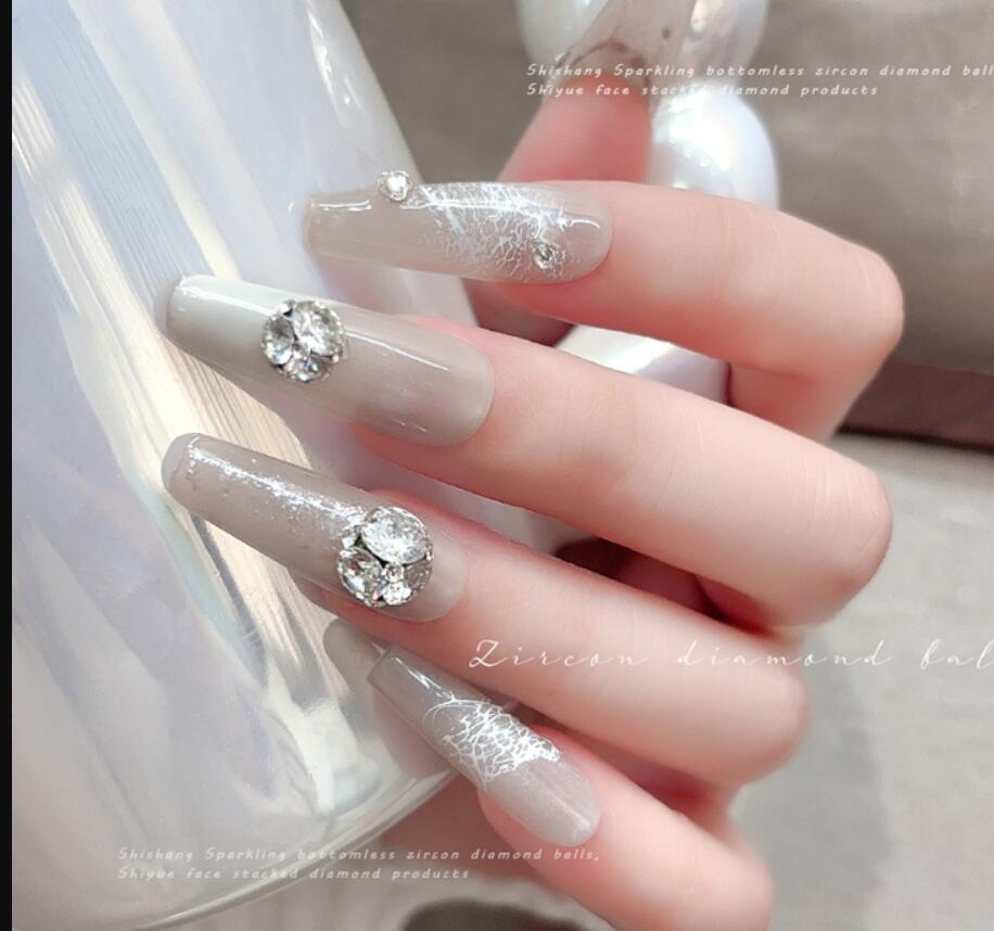 10Pcs 3D K9 Clear Nail Art Rhinestones 2-6mm Sparkle Mini Diamonds Nail Art Decorations DIY Phone Case Crafts Manicure Accessory