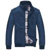 Men's Korean Style Casual Stand Collar Baseball Jacket - Spring/Autumn, Plus Cotton Thickened, Trendy Top