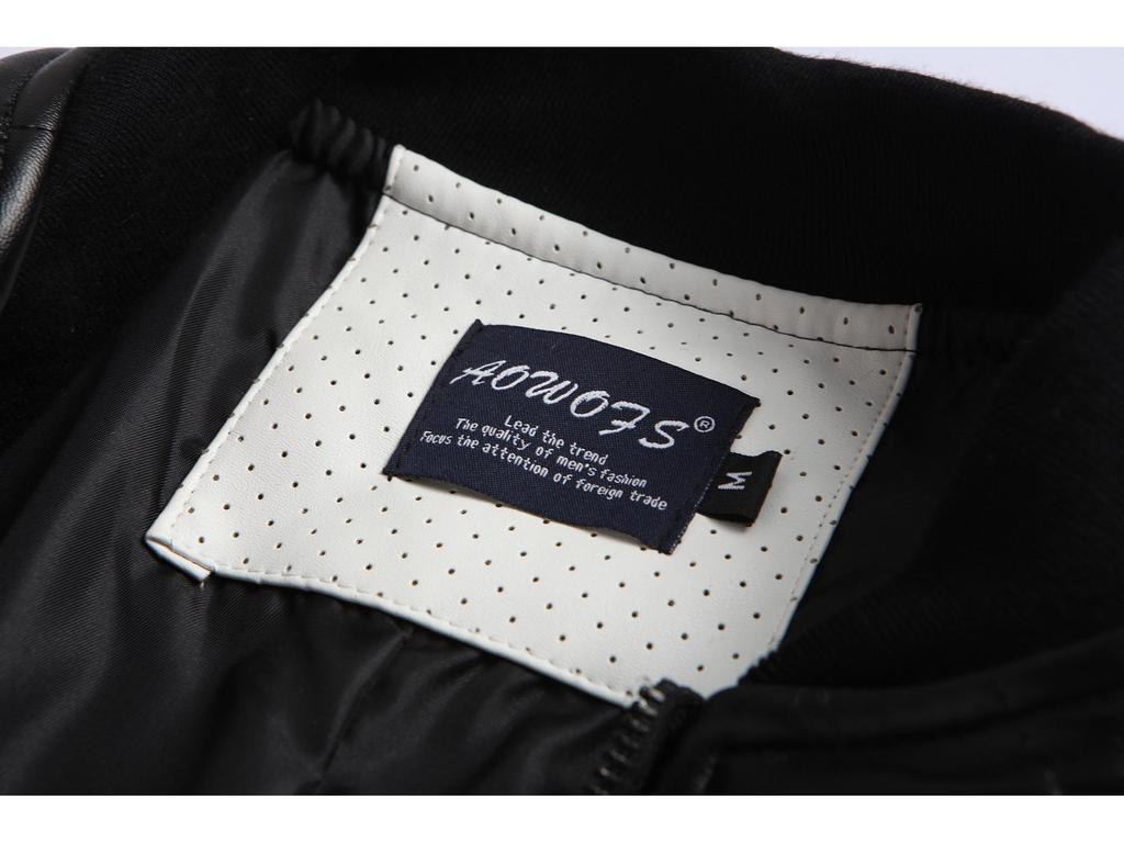 2016 Autumn/Winter Men's European Stand-up Collar Motorcycle Leather Jacket Plus Size Fashion.