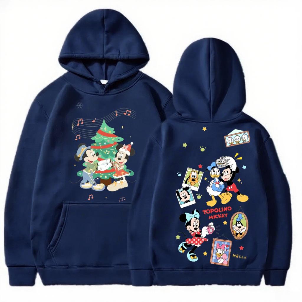 Disney Mickey Christmas Parent-child Set Children's Adult Hoodie Available In Multiple Colors for Autumn and Winter Hoodies