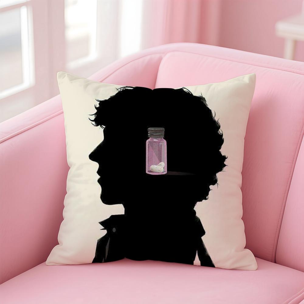 

Classic British TV Series SSherlock HHolmes Cushion Cover Pillow Case Soft Skin Friendly Fabric Concealed Zipper 30X30cm