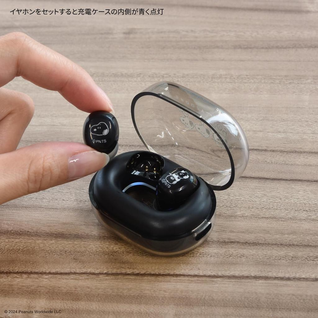 Gourmandies Peanuts Snoopy True Wireless Stereo Earphones, Black, SNGG-78BK