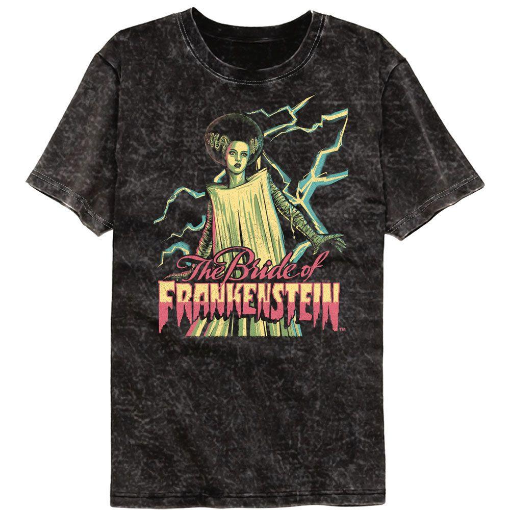 Universal Monsters Bright Bride Black Colortone Mineral Wash Movie Shirt S
