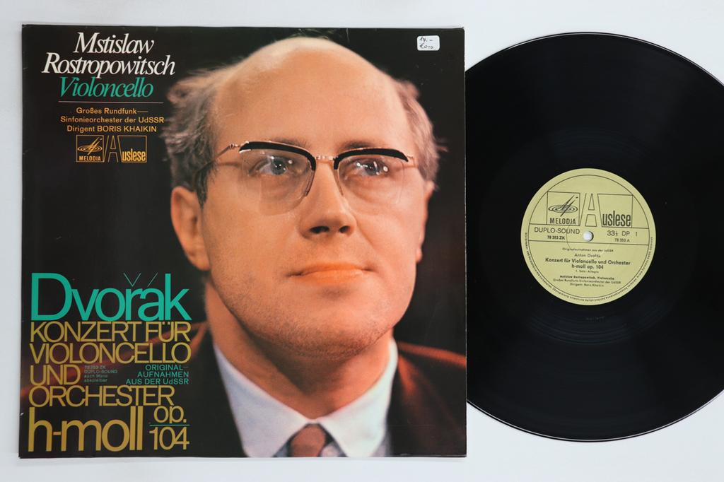 LP Record MSTISLAW ROSTROPOWITSCH, BORIS KHAI - Dvorak Konzert Fur Violincello Und  78353 MELODIA AUSLESE Germany Classical Used
