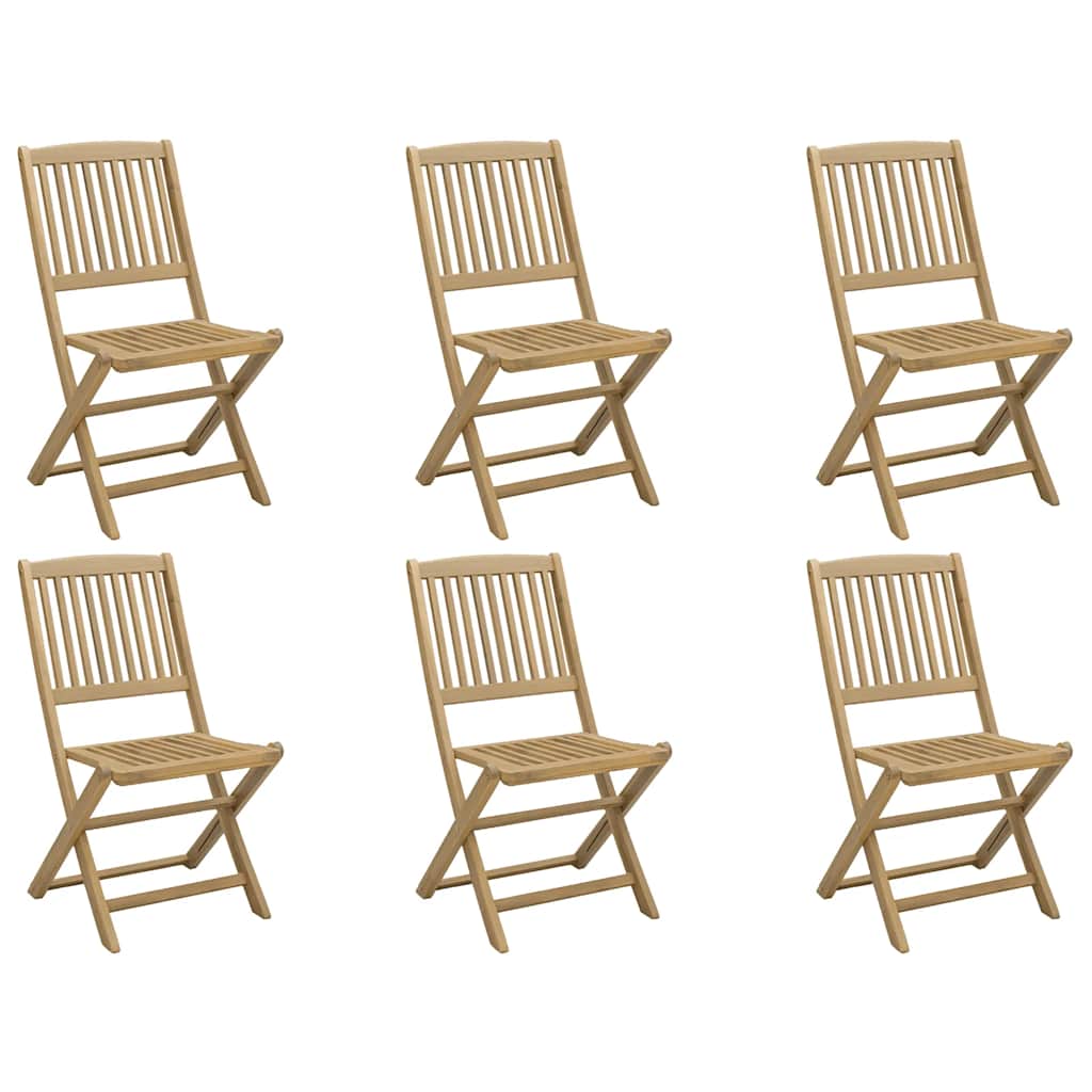 Garden Chairs 6 pcs. Foldable 44 x 50 x 88 cm Solid Acacia Wood