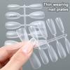 100Pcs Clear Coffin Press On Nails Artificial Fake Nail Tips for Extension Manicure Fake Nails Box Set