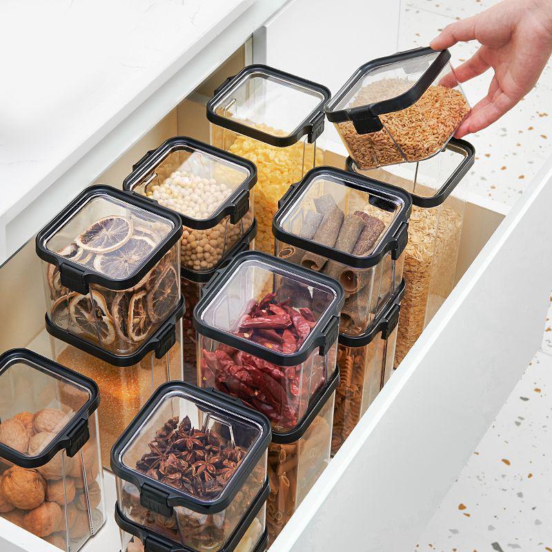 Dopamine Snacks Transparent Storage Jar for Candy, Grains, Tea, Candied Peel, Sugar, and Coffee Beans