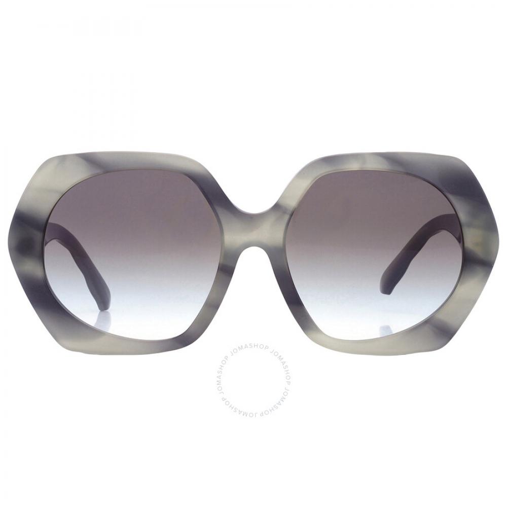 

Tory Burch Clear Gradient Dark Green Irregular Ladies Sunglasses TY7195F 19562A 57