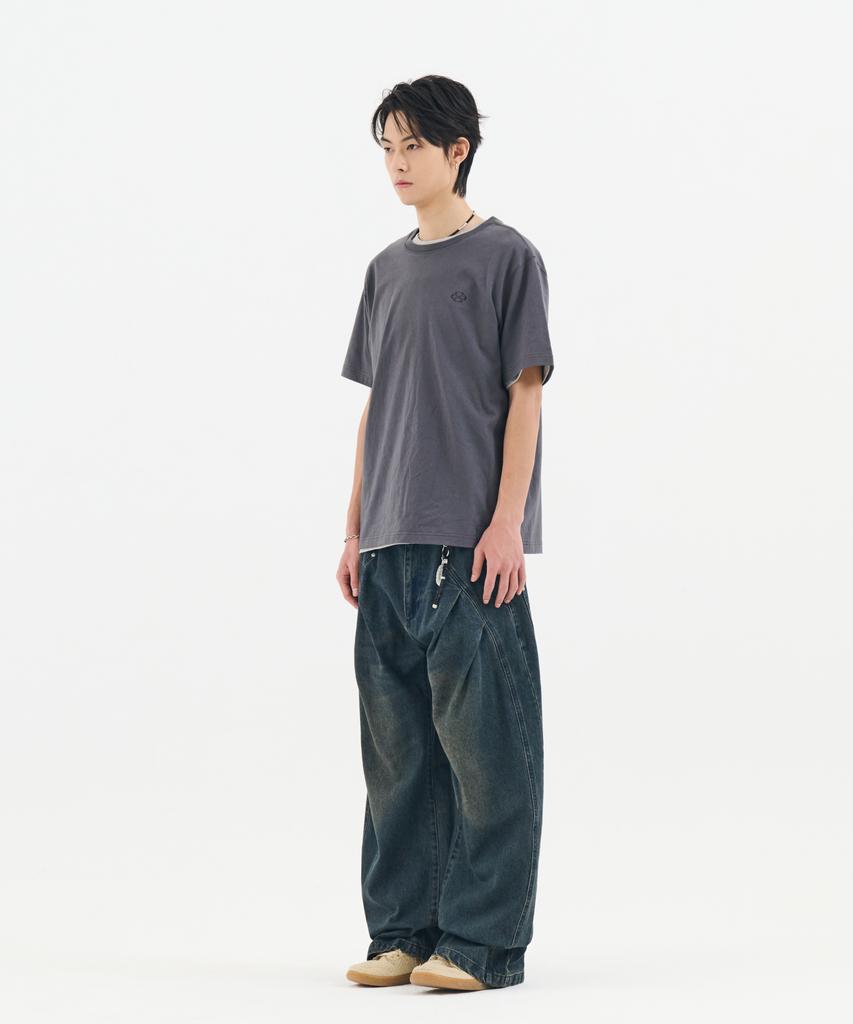 Nontaib Semi Overfit Symbol Comfy T-Shirt (Charcoal)