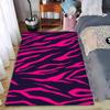 Pink and Black Zebra Print carpet Non-slip rug suitable for living room and bedroom sofas