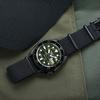 Seiko 5 Series Trendy Street Skateboard Solar Mechanical Movement Nylon Strap Watch Men watches Green SRPJ37K1