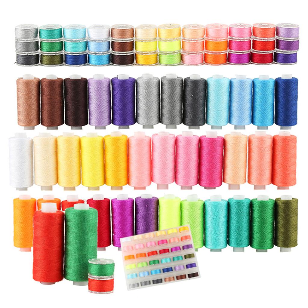 Ensemble de 72 bobines de fil à coudre, 38 ou 400 mètres, 36 couleurs, pré-enroulées, en polyester, pour la couture et le quilting au quotidien