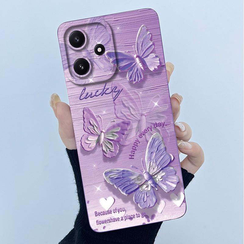 Phone Case For Xiaomi POCO M6PRO 5G Redmi Note 12R 5G Cute Panda Sweet Girls Cats Shockproof Silicone Back Cover For Redmi 12 5G