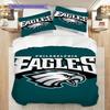 Philadelphia Eagles Pattern Bedding Quilt Set Quilt Cover Pillowcase Home Decoration Birthday Gift (1 * duvet cover + 2 * pillowcase, without core)