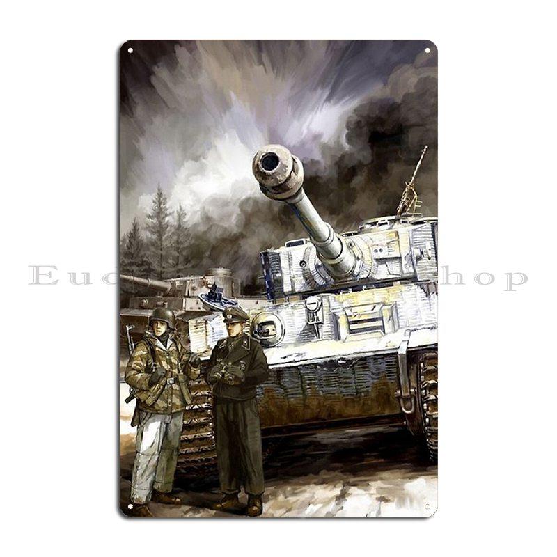 Tiger Tank E Metal Plaque Poster Club Bar Design Garage Living Room Customized Tin Sign Poster