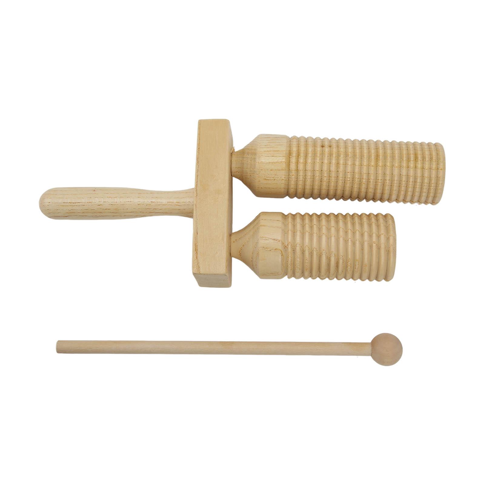 

Китайский Банцзы Высокий Низкий Деревянный Цилиндрический Клэпер с Палочкой для Ударяния Детский Перкуссионный Набор