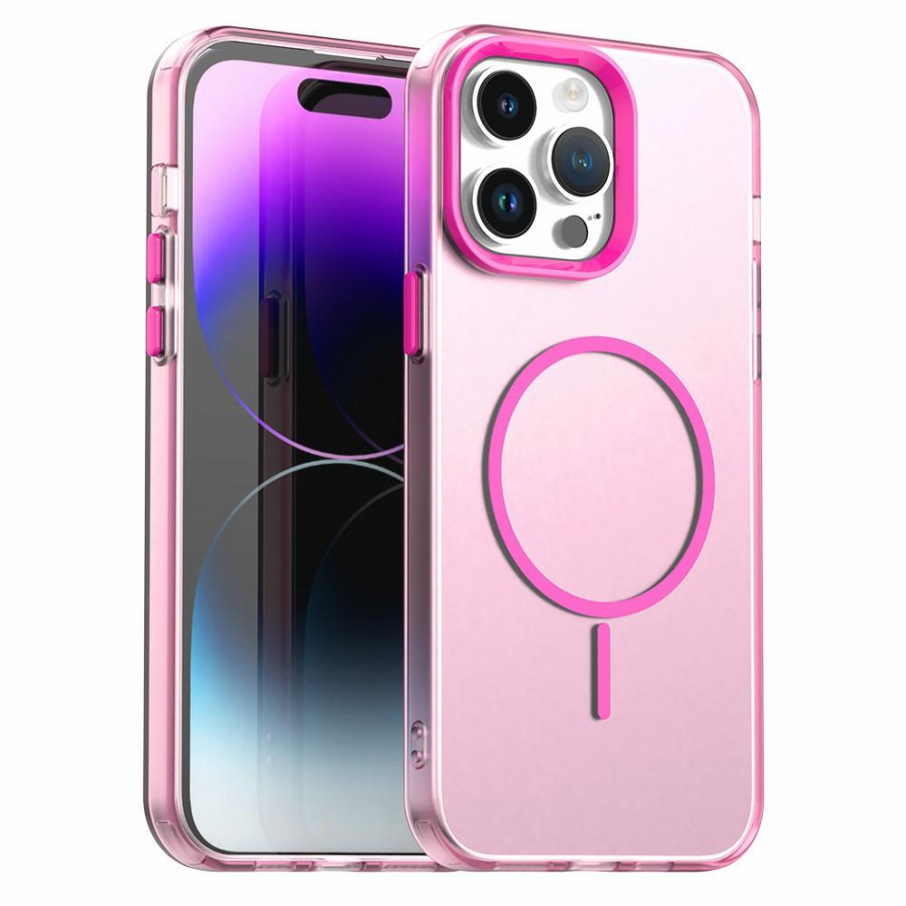 

For iPhone 14 Pro Case Candy Color PC + TPU + PET Phone Cover Compatible with MagSafe