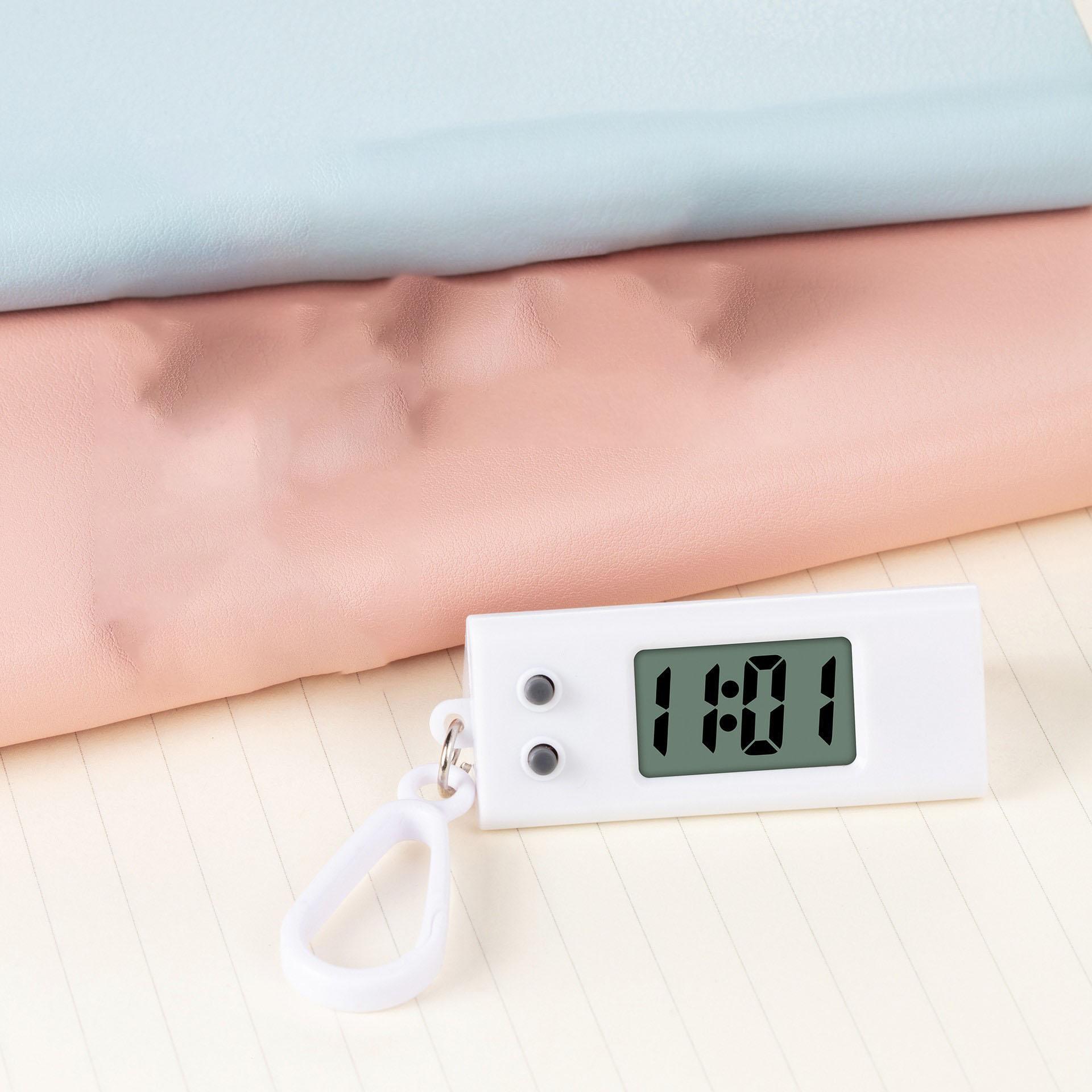 

Мини Треугольные Часы, Портативные, Компактные Часы-Брелок для Детей, Цифровые Бесшумные Часы для Экзаменов и Учебы white