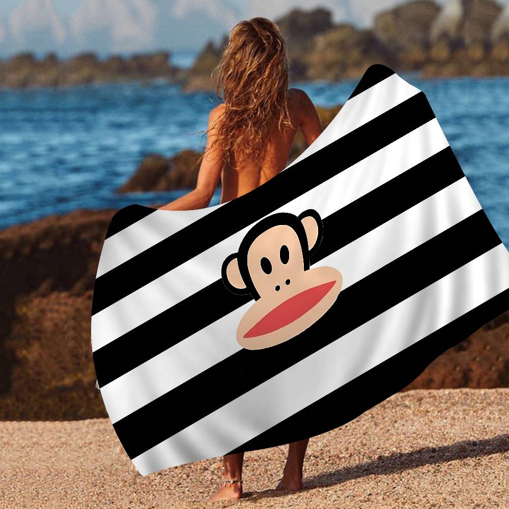 Fashion P-Paul Frank Microfiber Blanket Quick Drying Beach Towels Oversized Printing Super Absorbent Pool Towel Blanket