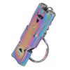 Outdoor Survival Whistle with Keychain Stainless Steel Double Tubes Safety WhistleColorful Titanium
