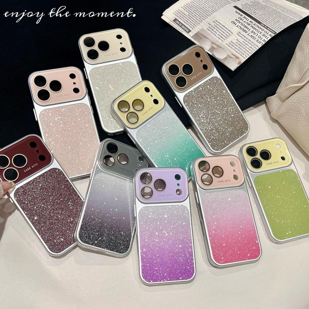 Compatible with iPhone 17 Pro Max, iPhone 16 Pro, and iPhone 15: Gradient Color Full Coverage Hard Phone Case