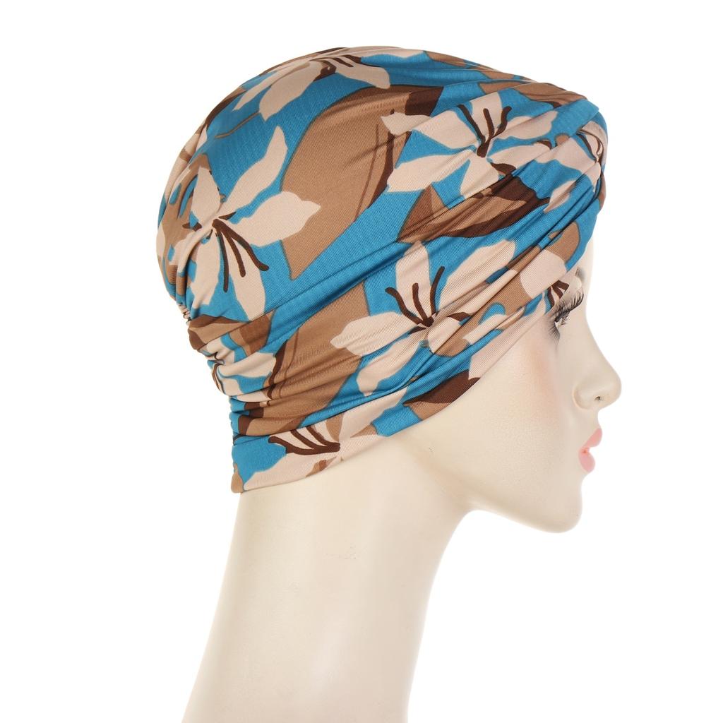 Soft Elastic Colorful Muslim Inner Hijabs Women Islamic Muslim Hijab Instant Turban Cap For Ladies Stripe Bohemia Print