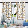 2Pcs Blackout Curtains Fresh Flowers Plants Leaf Bedroom Living Room Darkening Thermal Insulated Grommet Window Curtain Drape